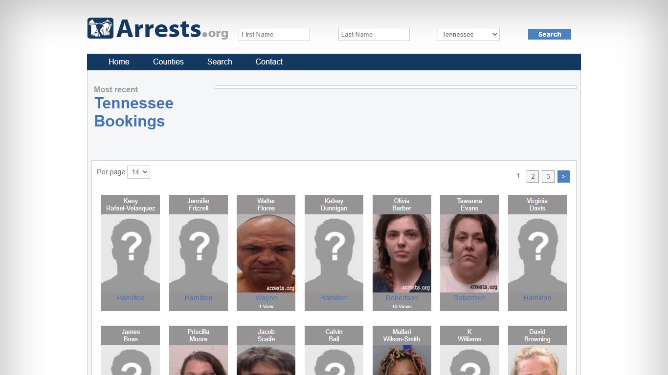 Tennessee Arrests and Inmate Search